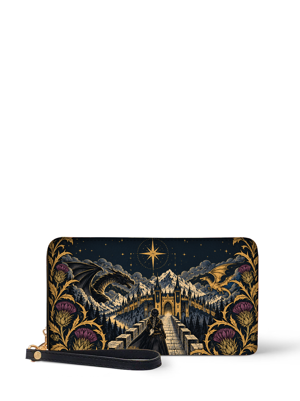 "The Parapet" Starlit Dragons Long Wallet