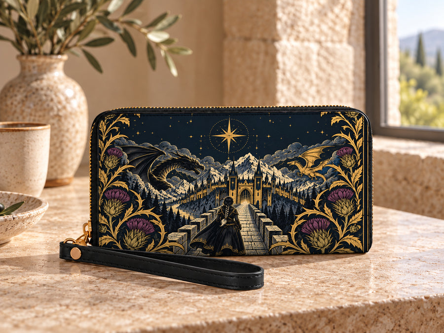 "The Parapet" Starlit Dragons Long Wallet