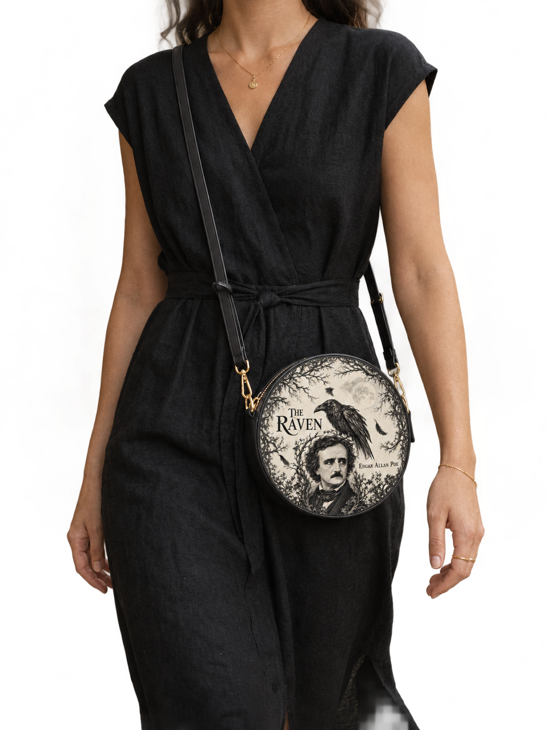 "The Raven" Circle Crossbody Bag