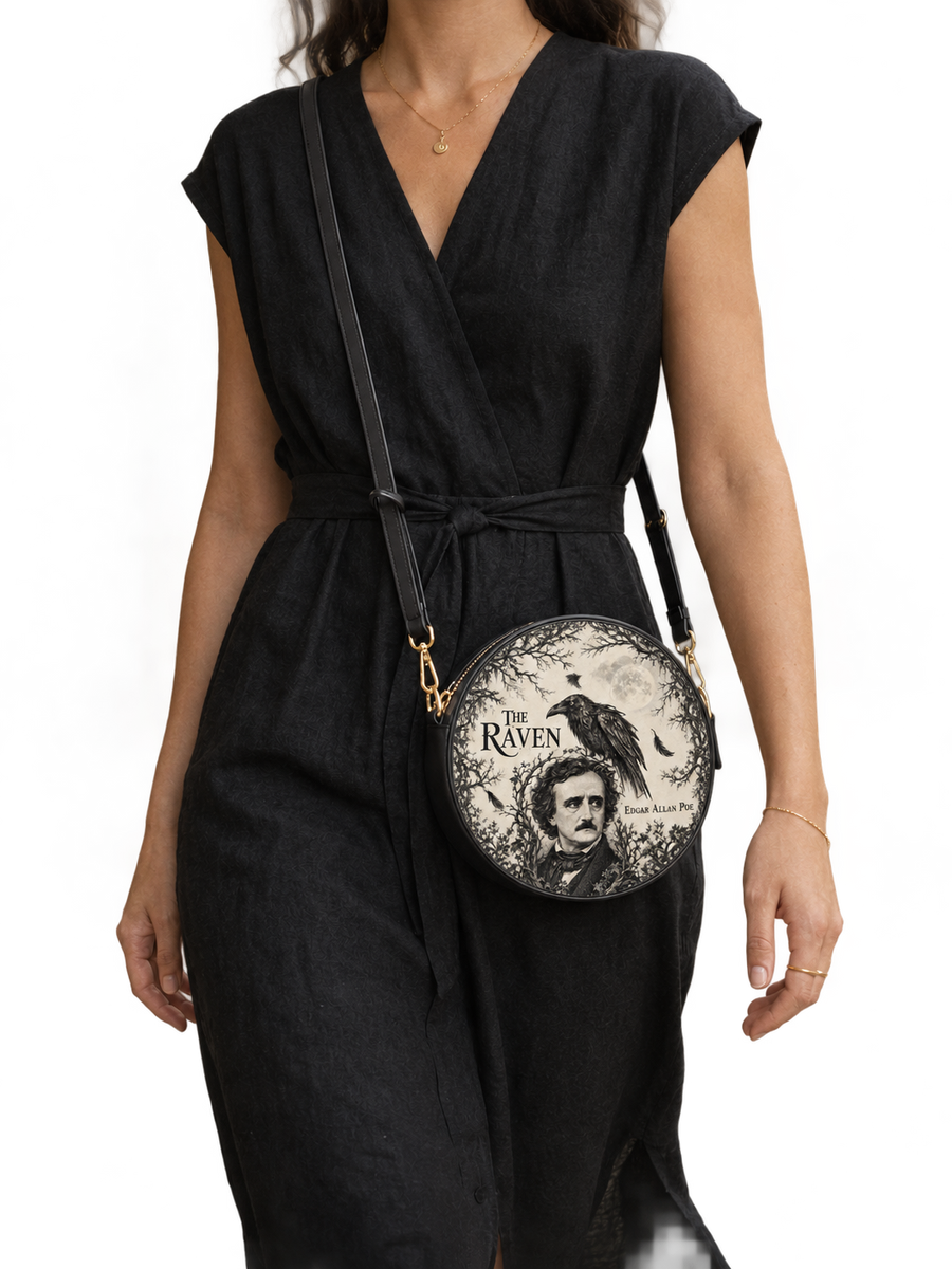 "The Raven" Circle Crossbody Bag