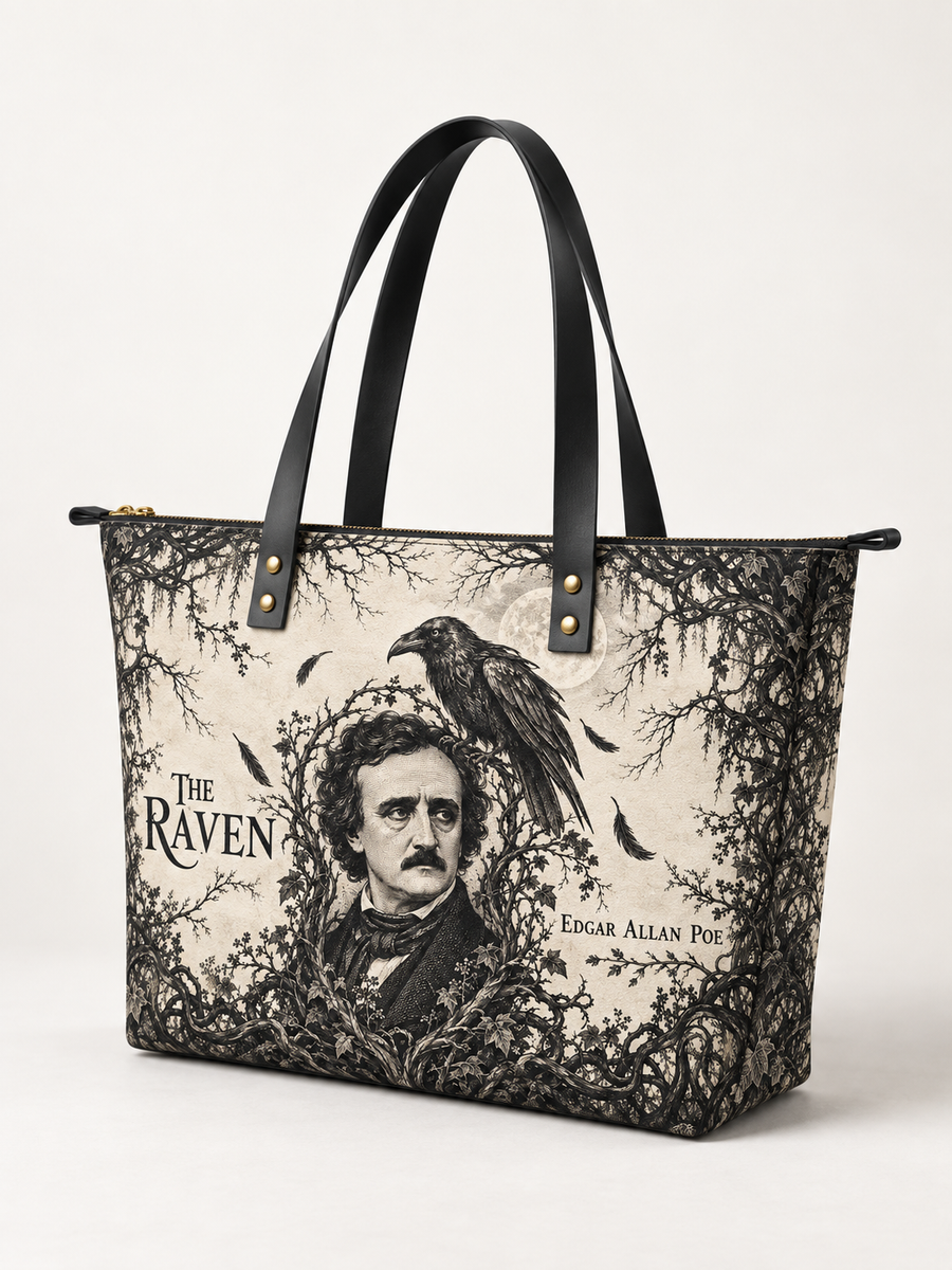 "The Raven" Leather Tote Bag