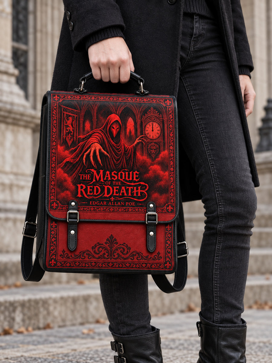 "The Masque Of The Red Death" Leather Backpack