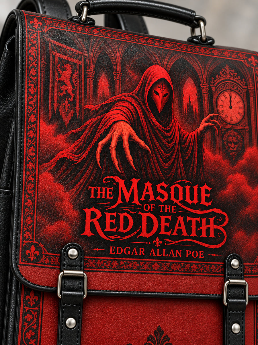 "The Masque Of The Red Death" Leather Backpack
