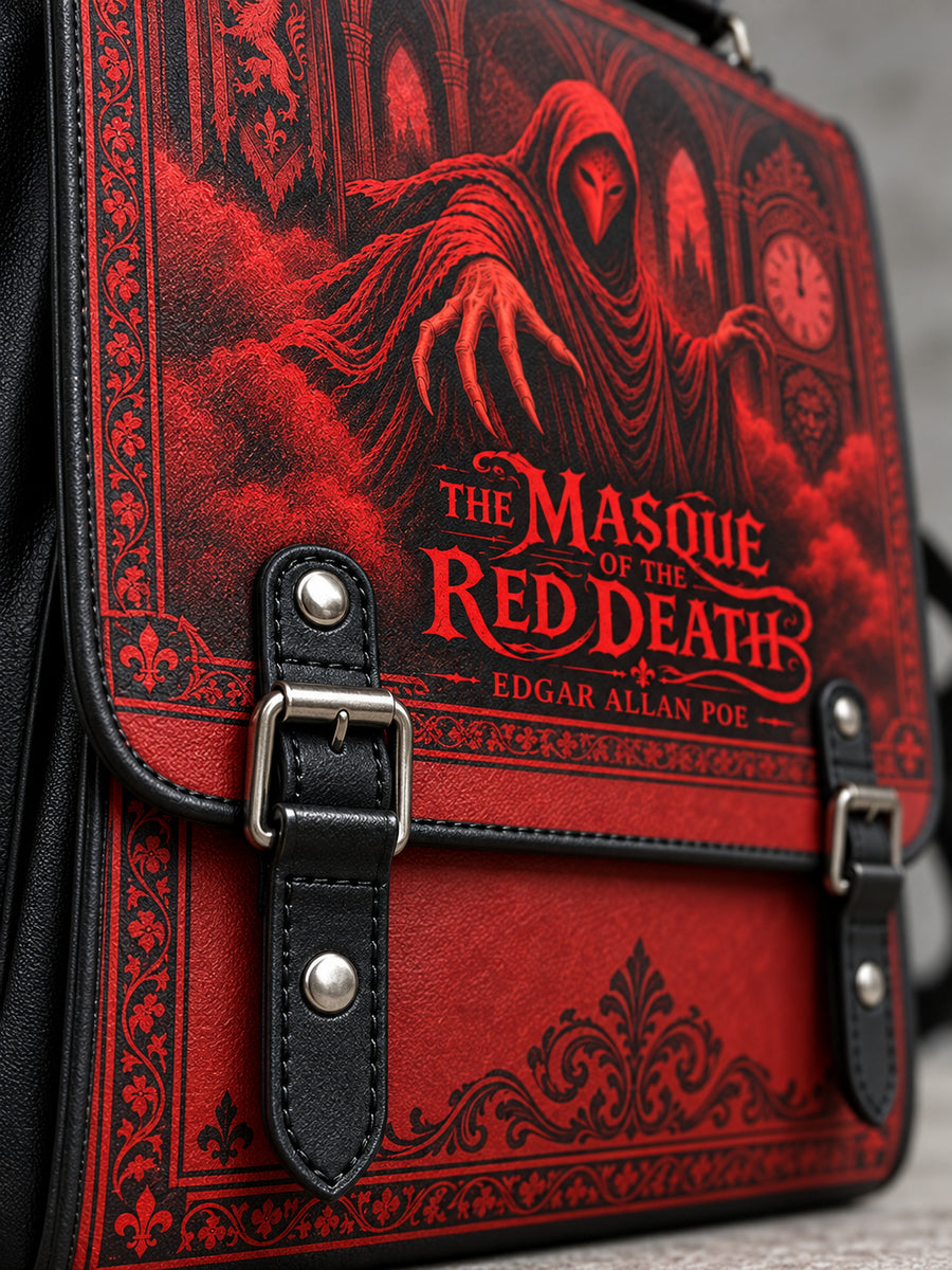 "The Masque Of The Red Death" Leather Backpack