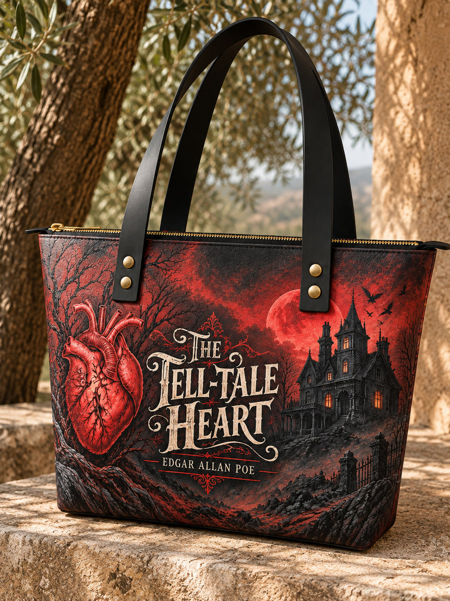 "The Tell-Tale Heart" Leather Tote Bag