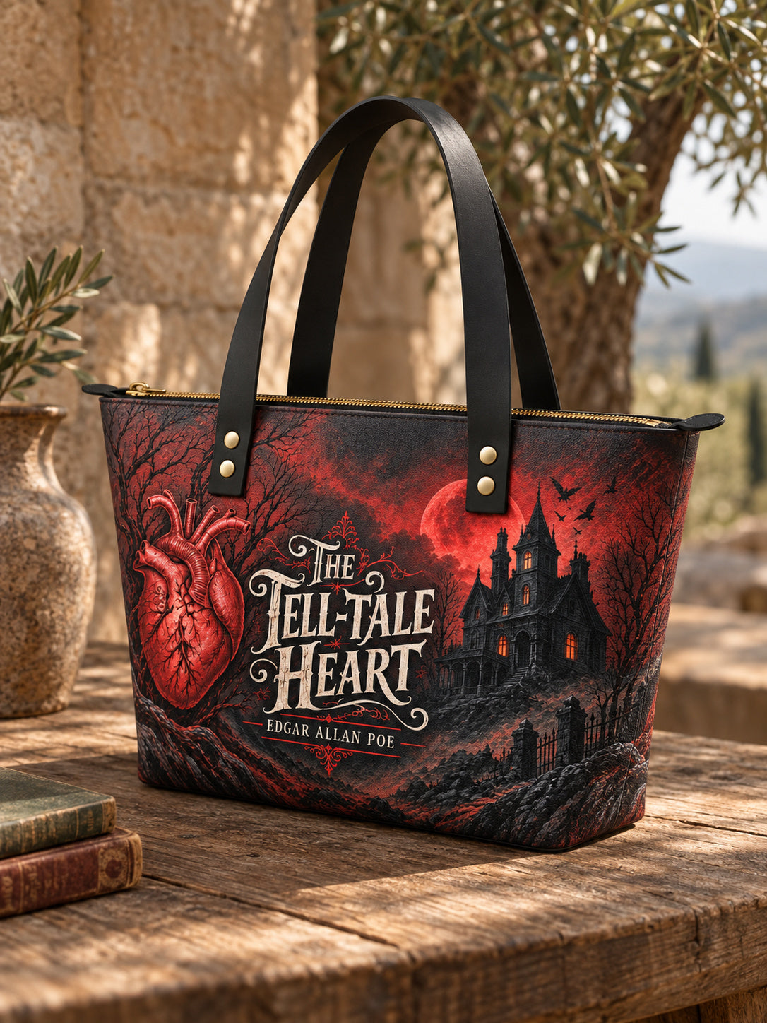 "The Tell-Tale Heart" Leather Tote Bag