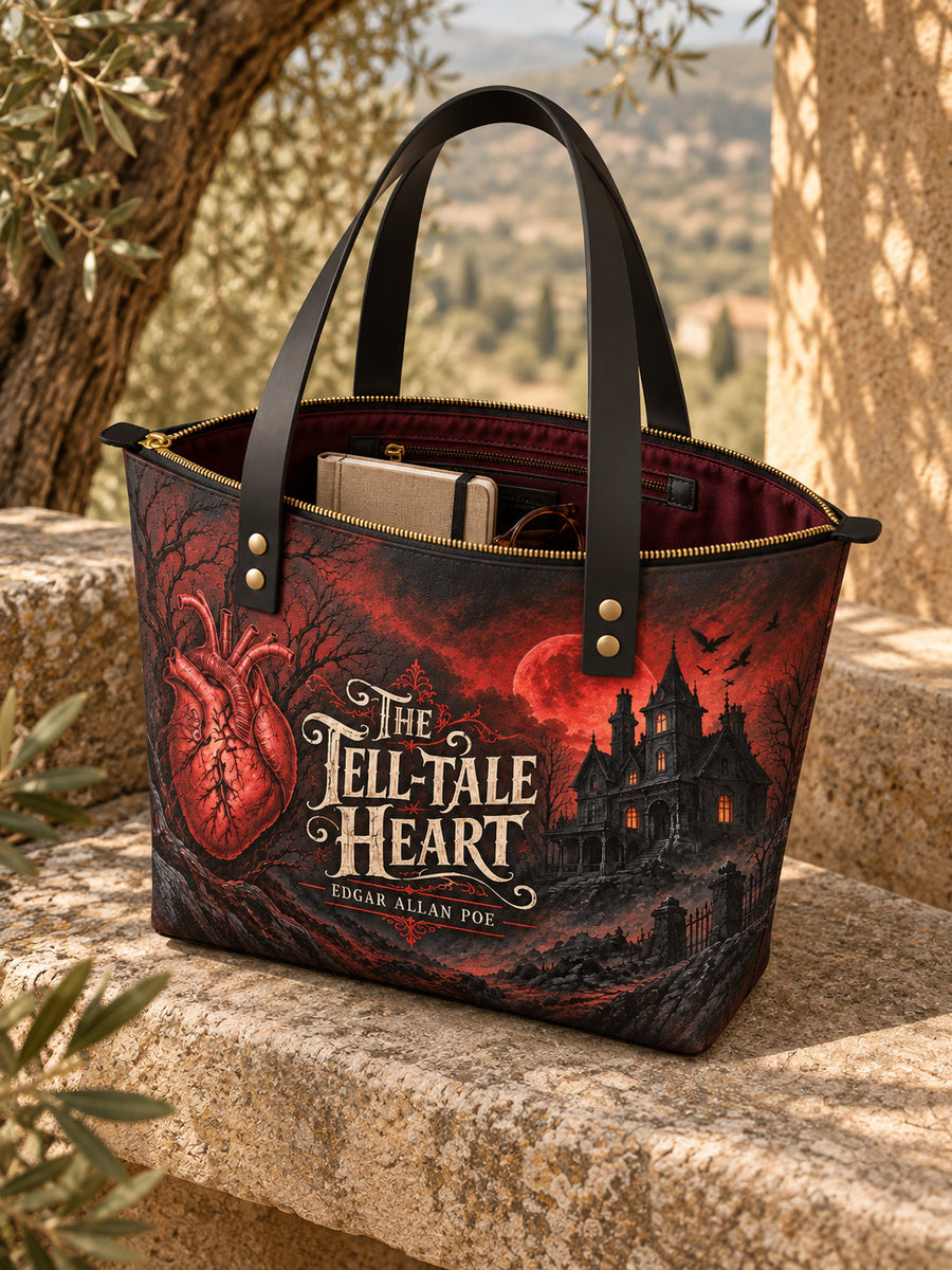 "The Tell-Tale Heart" Leather Tote Bag