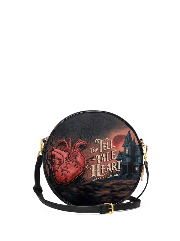 "The Tell-Tale Heart" Circle Crossbody Bag