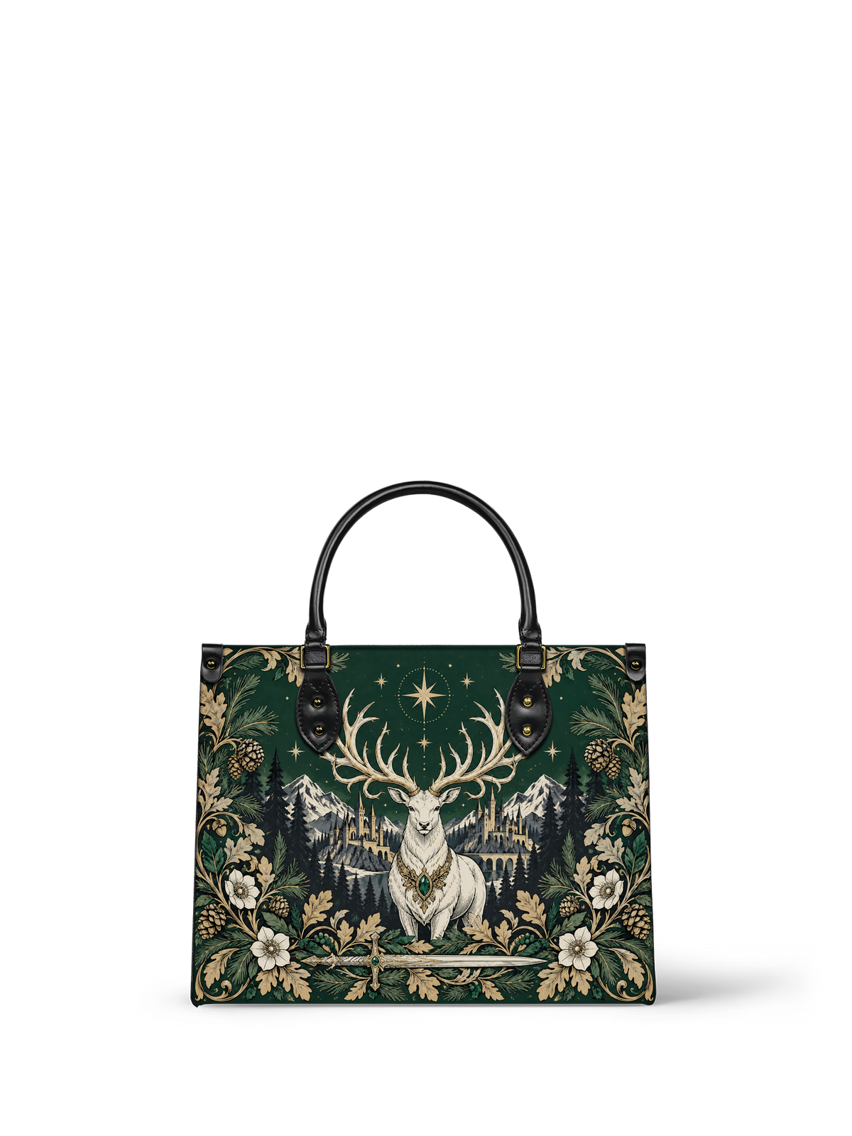 "The White Stag" Northern Court Leather Handbag