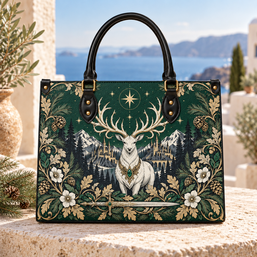 "The White Stag" Northern Court Leather Handbag