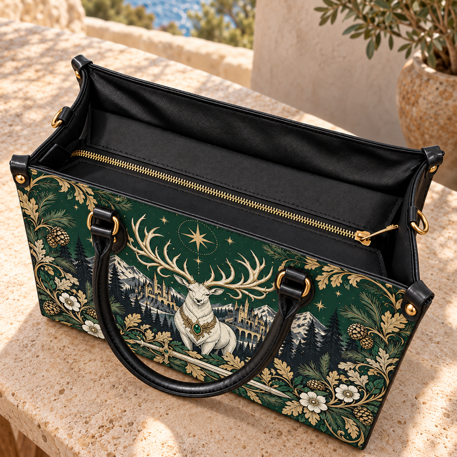 "The White Stag" Northern Court Leather Handbag