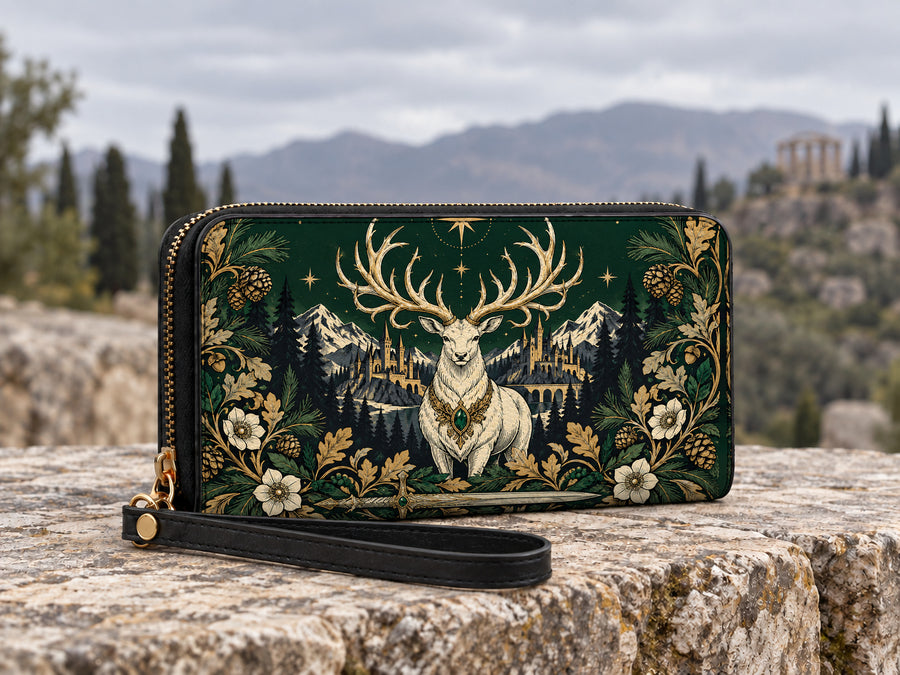 "The White Stag" Northern Court Long Wallet
