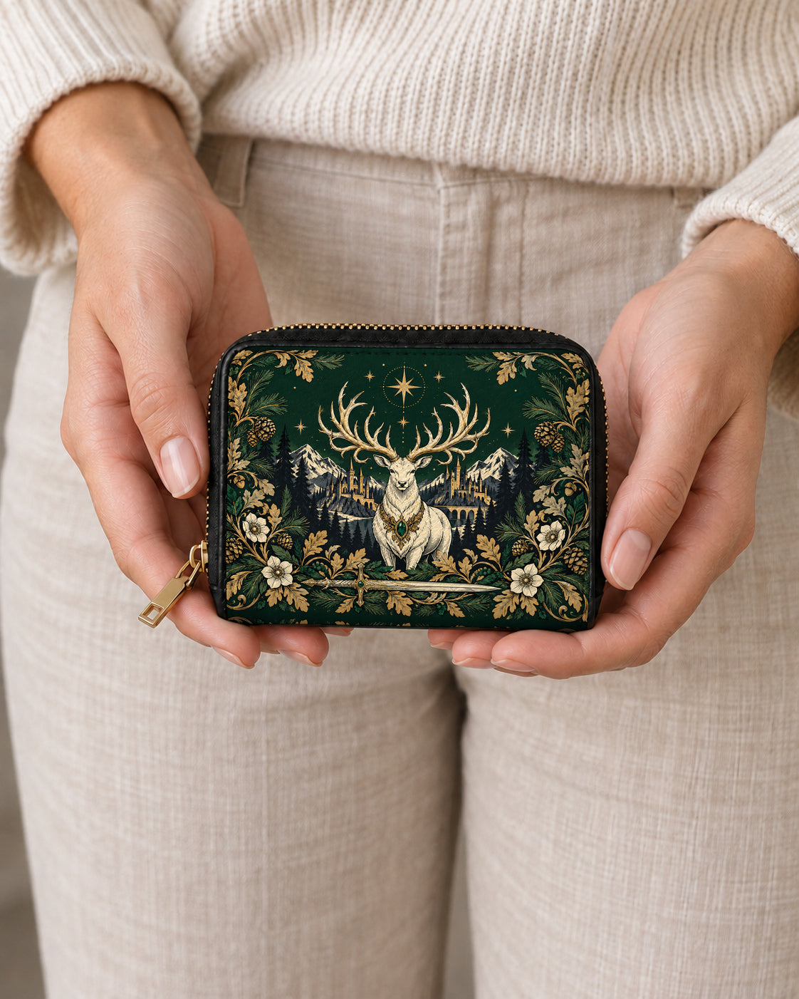 "The White Stag" Northern Court Mini Wallet