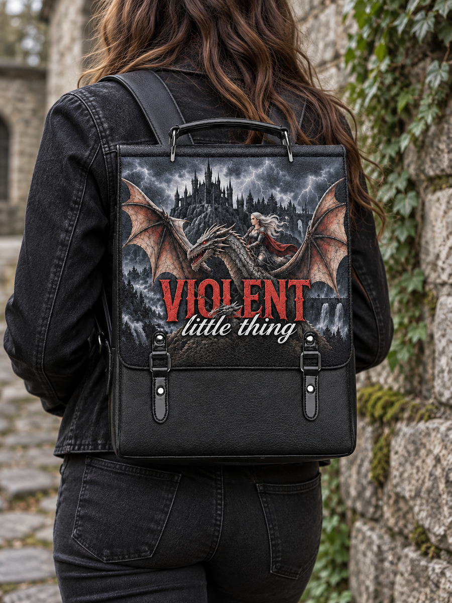 "Violent Little Thing" Dragon Rider Leather Backpack