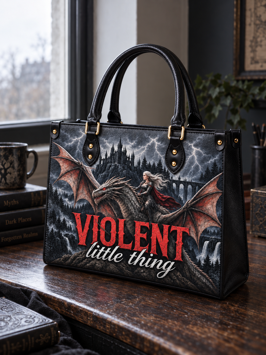"Violent Little Thing" Dragon Rider Leather Handbag