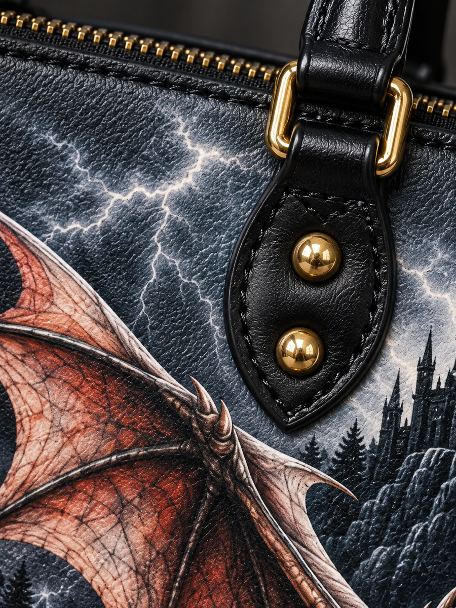 "Violent Little Thing" Dragon Rider Leather Handbag