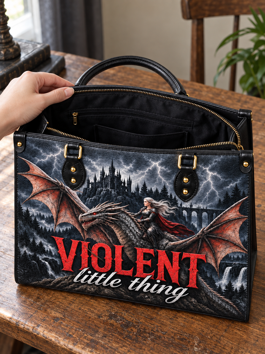 "Violent Little Thing" Dragon Rider Leather Handbag