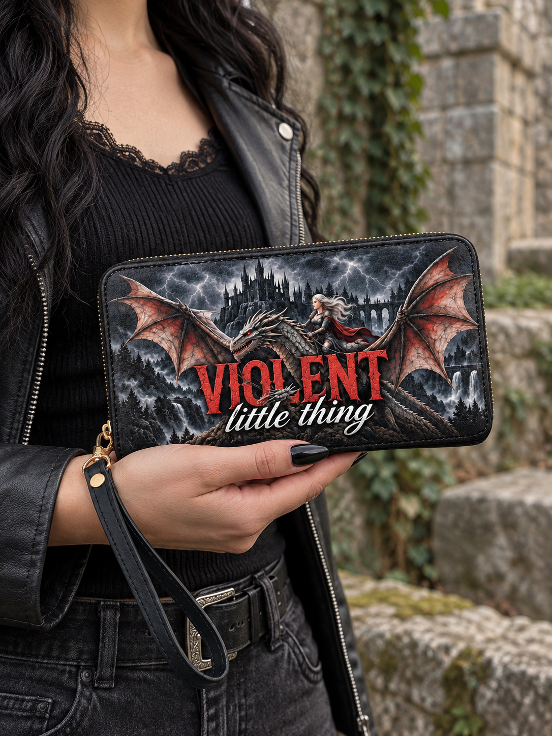 "Violent Little Thing" Dragon Rider Long Wallet