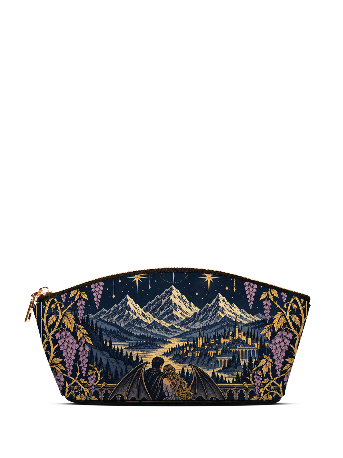 "Wisteria Balcony" Winged Lovers Eclipse Makeup Bag