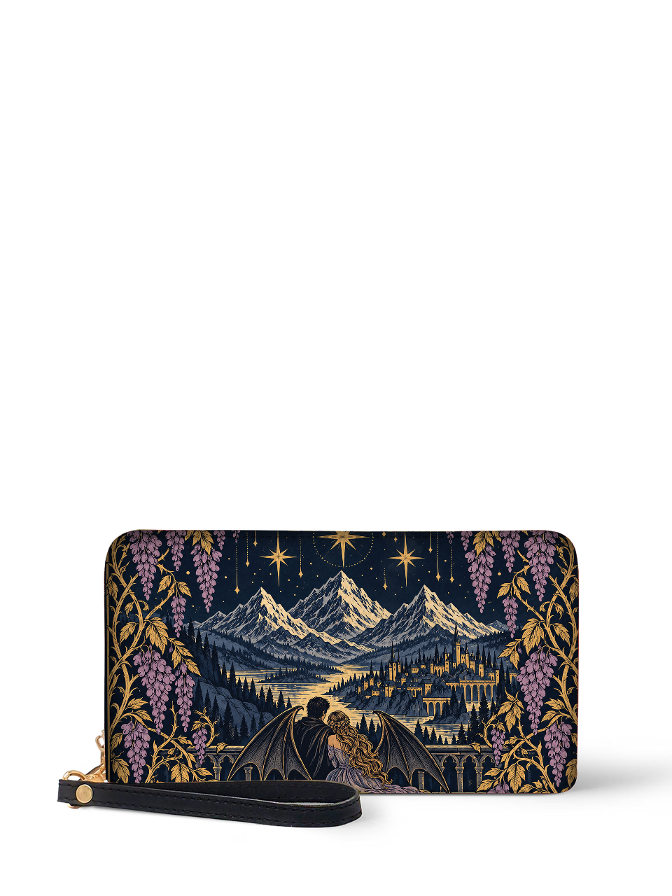 "Wisteria Balcony" Winged Lovers Long Wallet