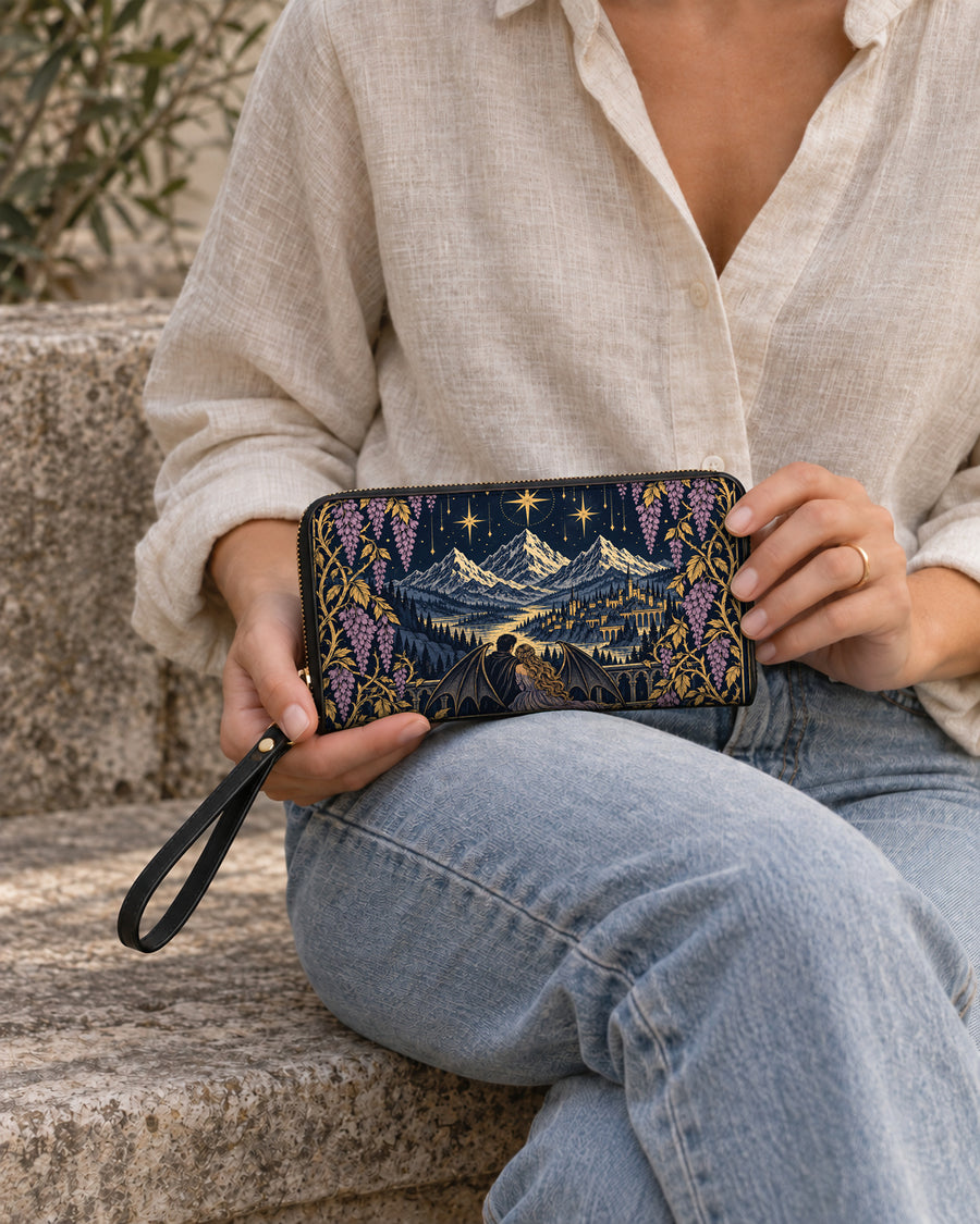 "Wisteria Balcony" Winged Lovers Long Wallet