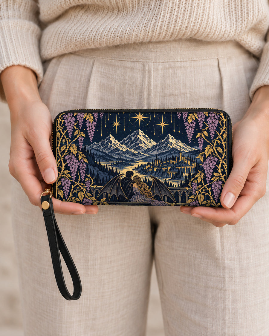 "Wisteria Balcony" Winged Lovers Long Wallet