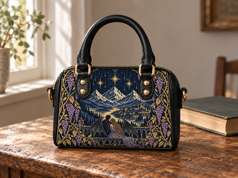 "Wisteria Balcony" Winged Lovers Mini Satchel