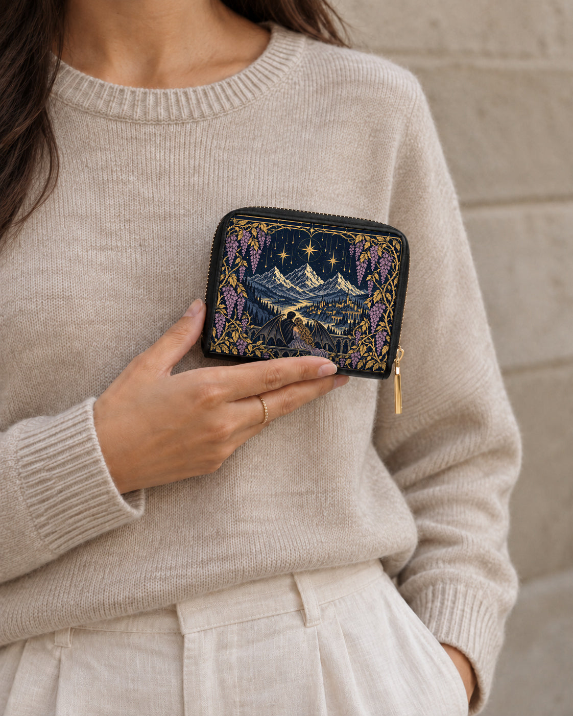 "Wisteria Balcony" Winged Lovers Mini Wallet