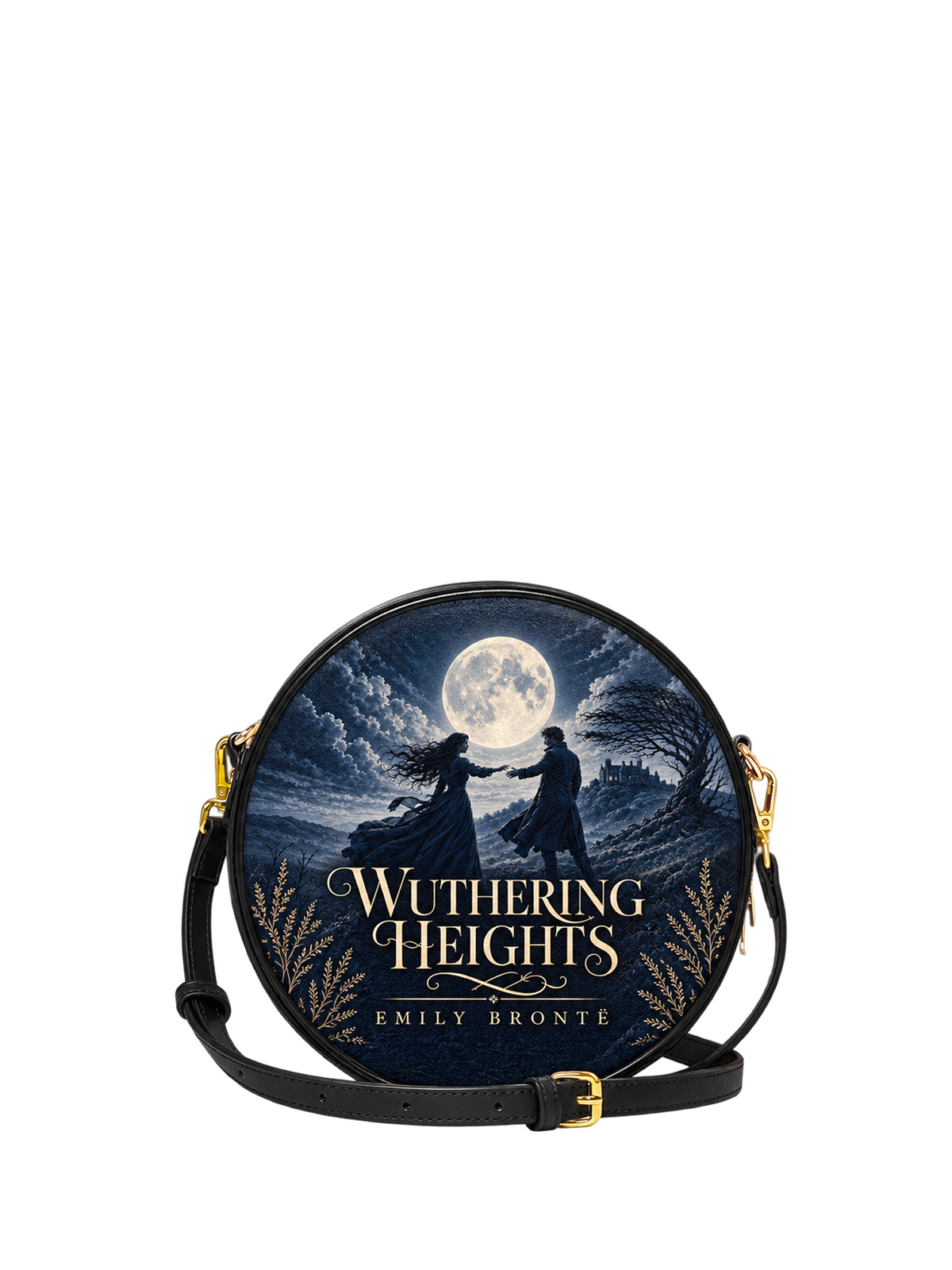 "Wuthering Heights" Windswept Moors Circle Crossbody Bag