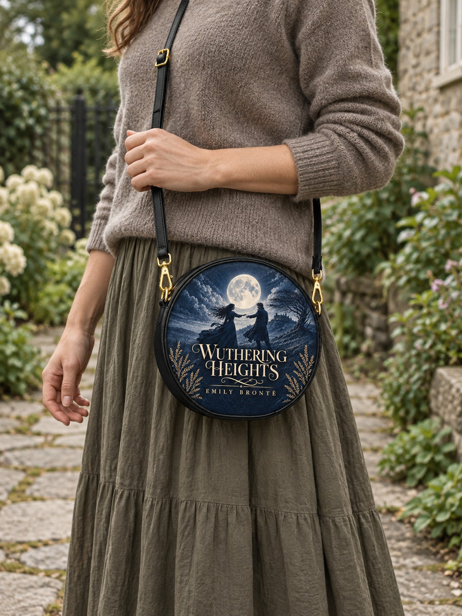 "Wuthering Heights" Windswept Moors Circle Crossbody Bag