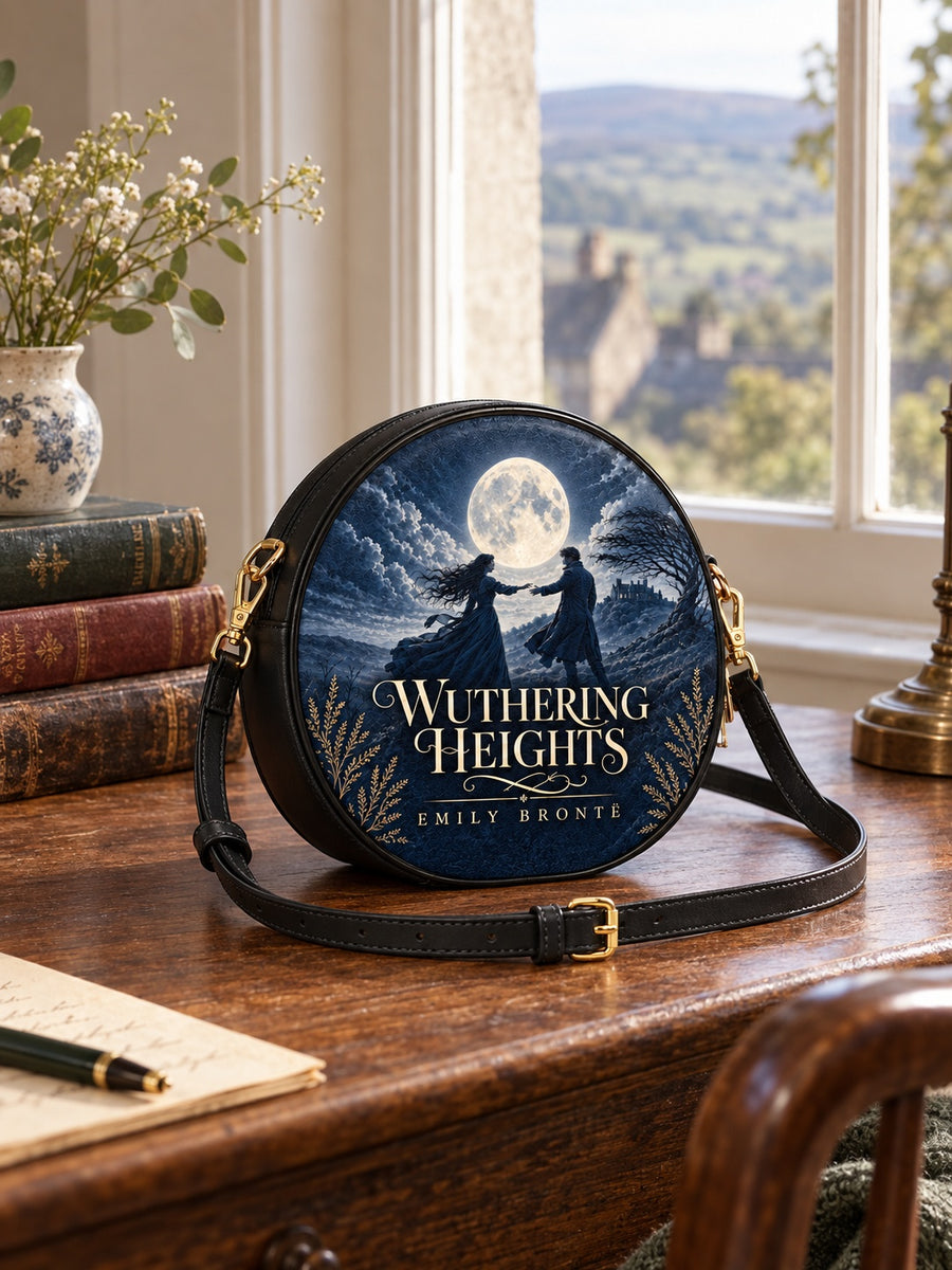 "Wuthering Heights" Windswept Moors Circle Crossbody Bag