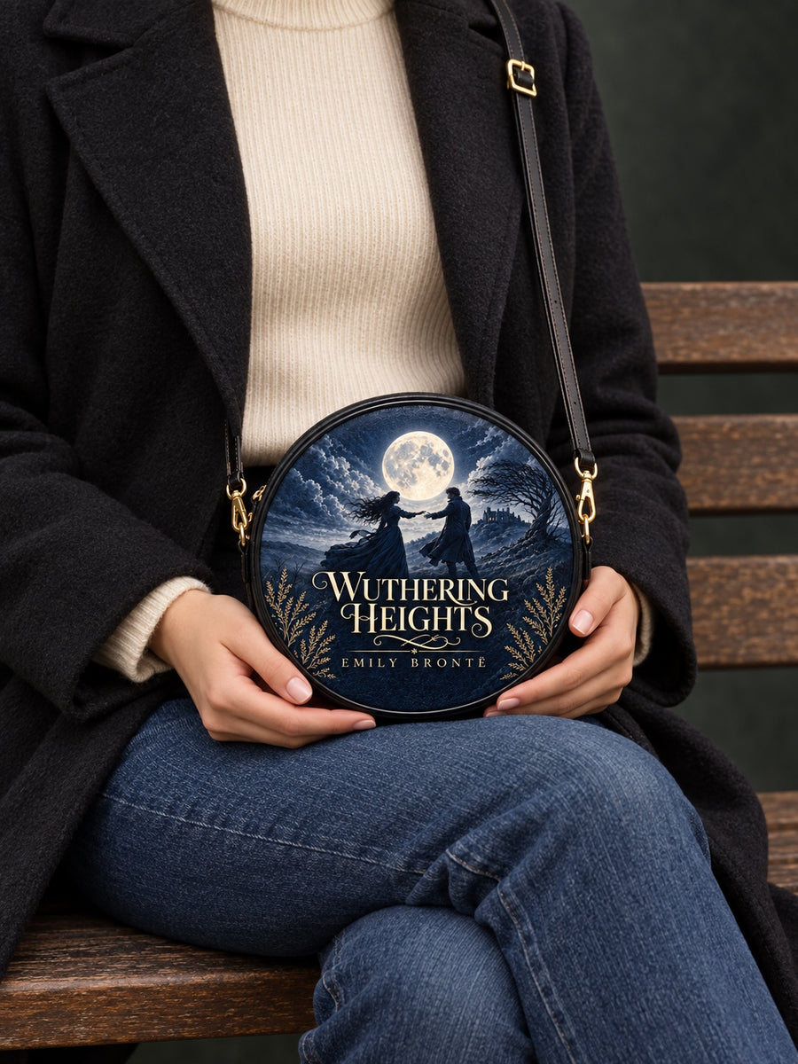 "Wuthering Heights" Windswept Moors Circle Crossbody Bag