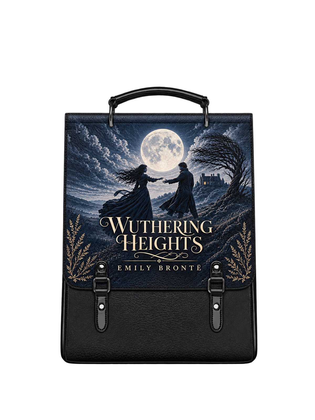 "Wuthering Heights" Windswept Moors Leather Backpack