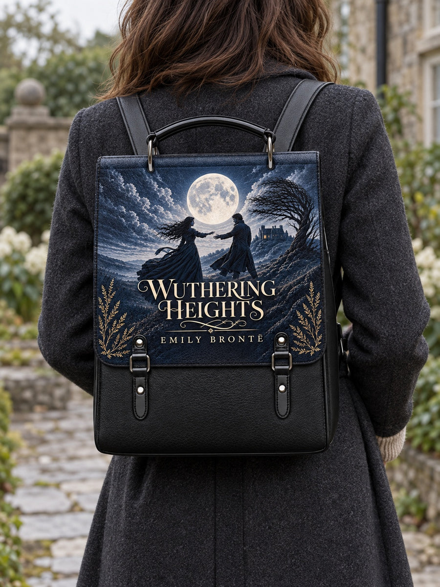 "Wuthering Heights" Windswept Moors Leather Backpack