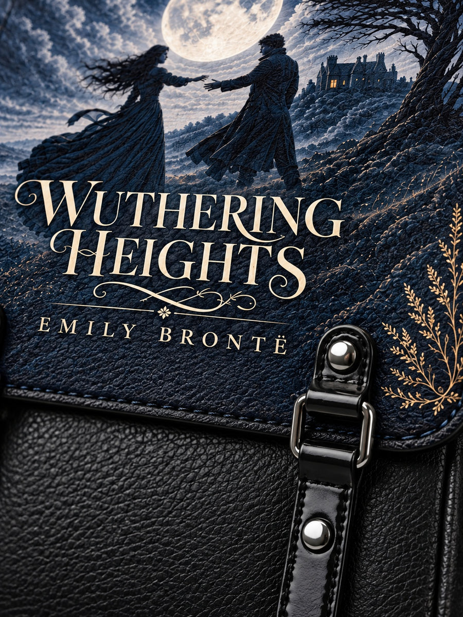 "Wuthering Heights" Windswept Moors Leather Backpack