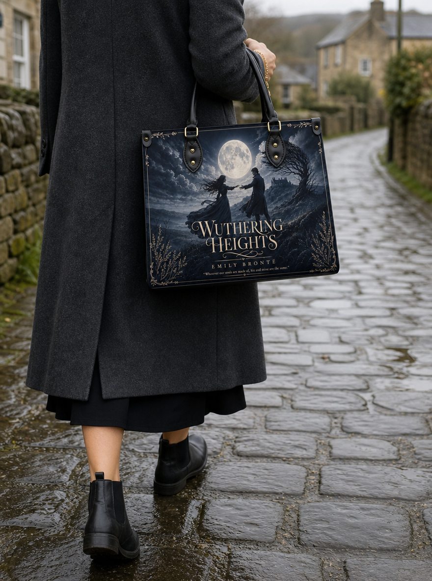 "Wuthering Heights" Windswept Moors Leather Handbag
