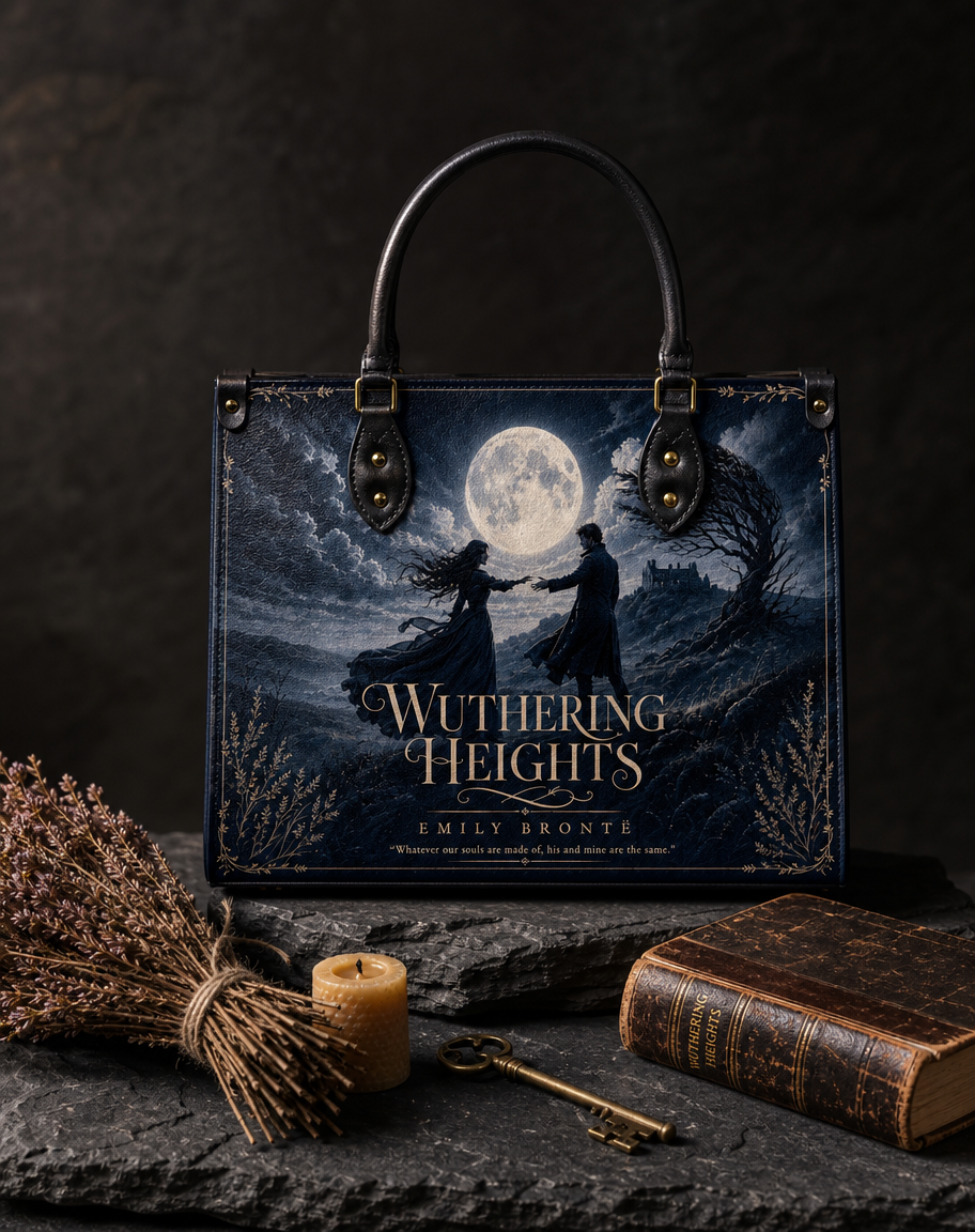 "Wuthering Heights" Windswept Moors Leather Handbag
