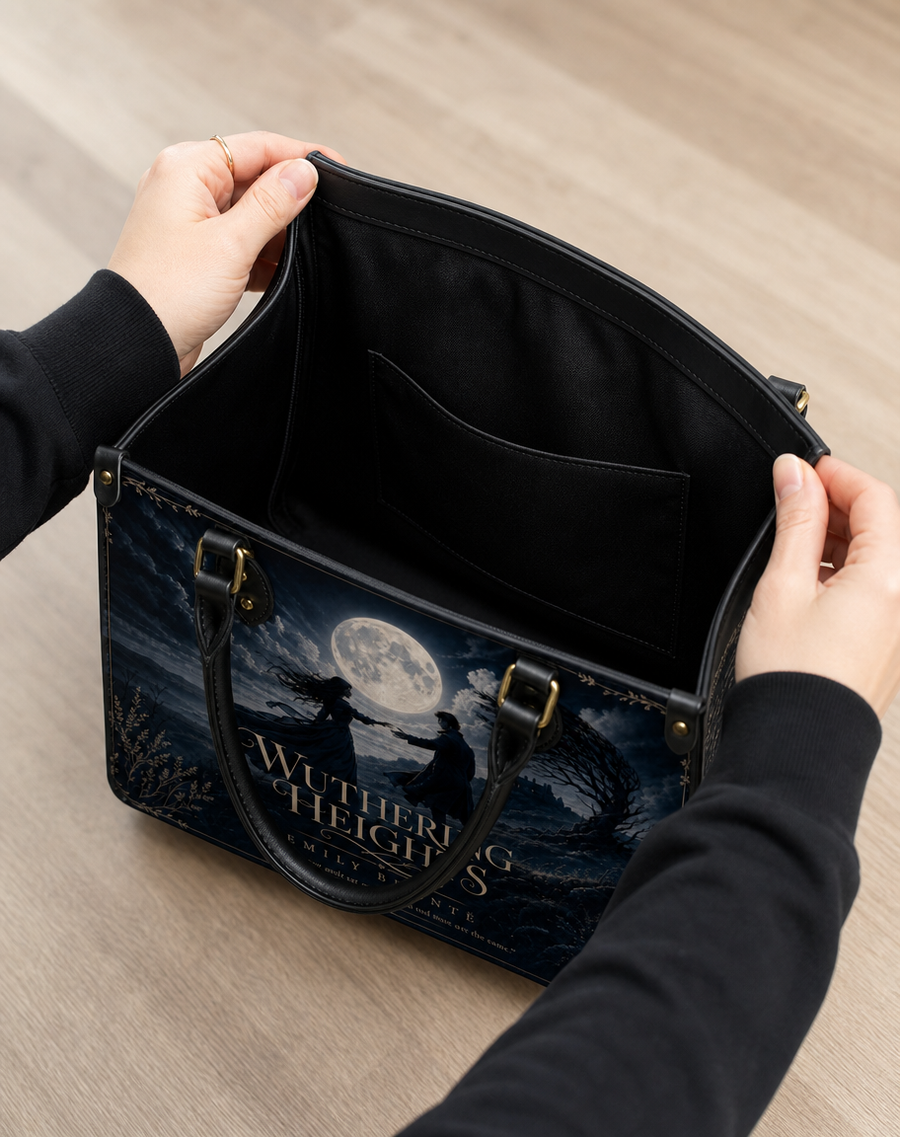 "Wuthering Heights" Windswept Moors Leather Handbag